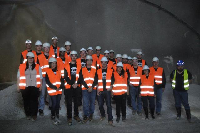 UBC students underground in the Olympias Mine, in the Chalkidiki Peninsula, northern Greece.