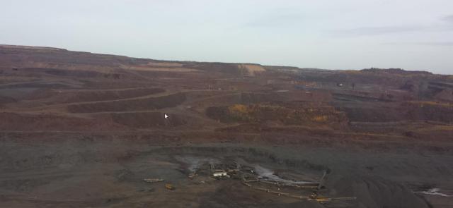 The Hull Rust-Mahoning mine, once the largest iron ore mine in the world and hard to miss from land or air.
